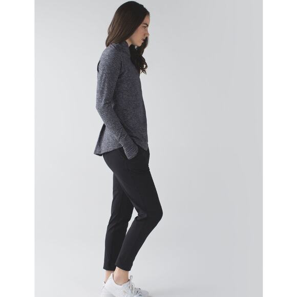 Lululemon Warm Your Core Long Sleeve Tee Heathered Black Size Medium - Picture 2 of 11